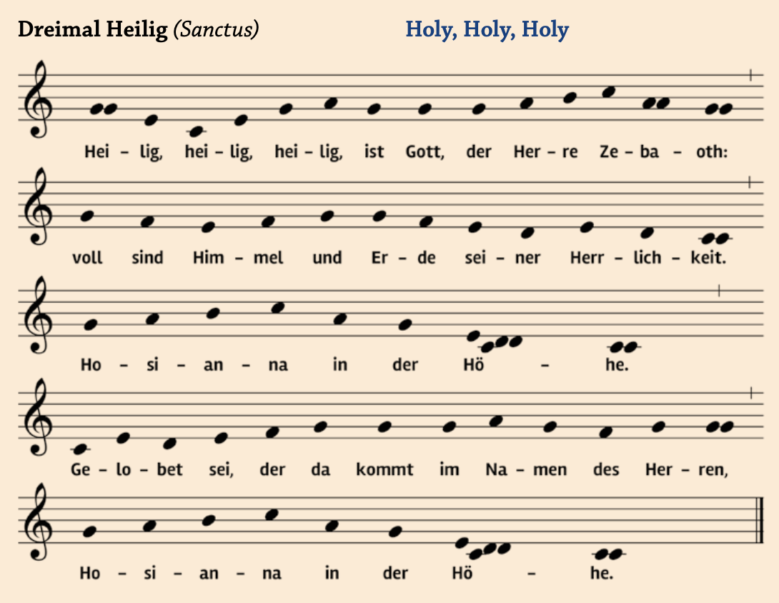 sanctus dreimal heilig